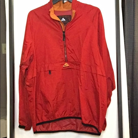 Vintage Red Nike ACG Packable Pullover Windbreaker Jacket - Picture 1 of 5